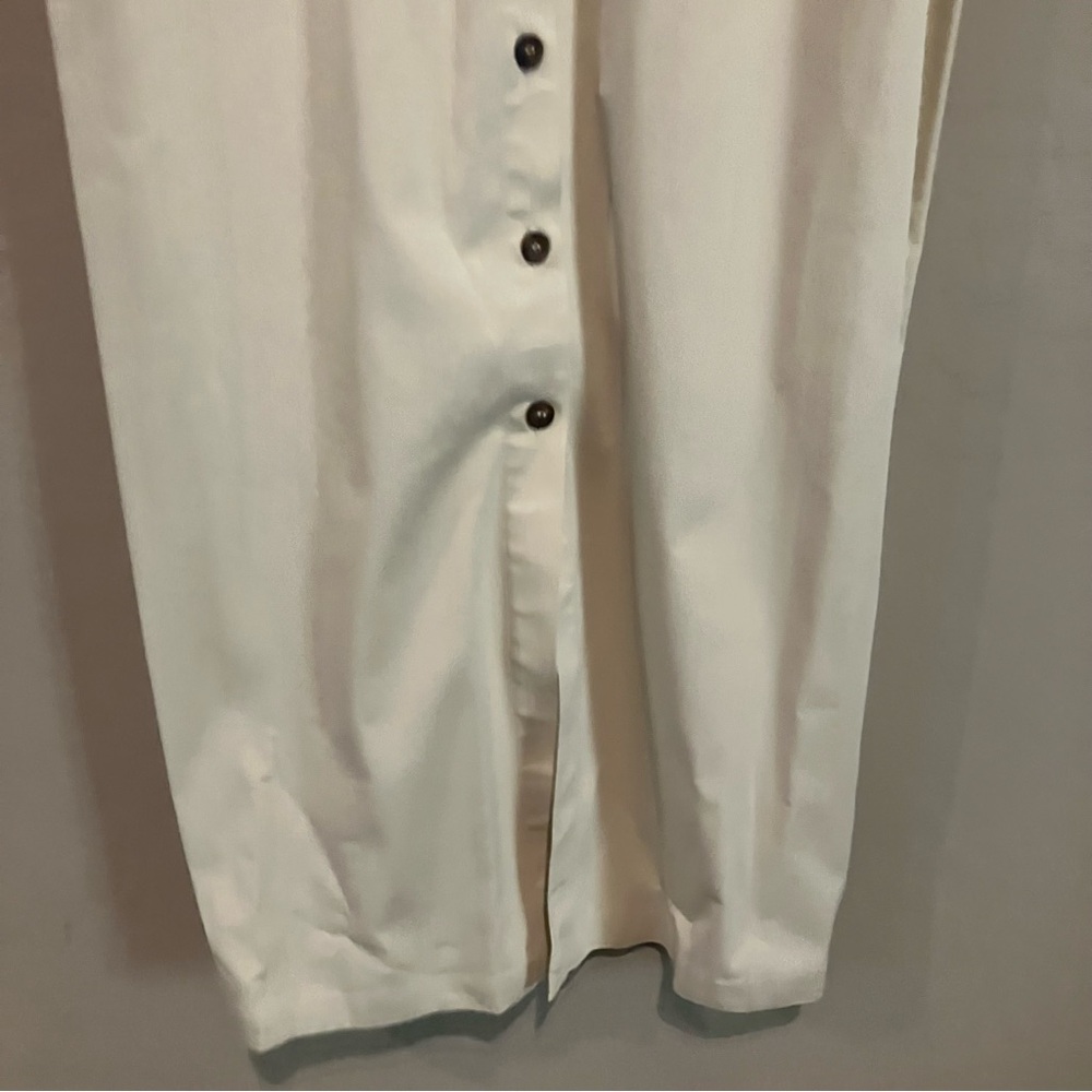 Vintage 90s Robbie Bee Cream Khaki Sleeveless Maxi Dress Women's Size 16 - Picture 6 of 7